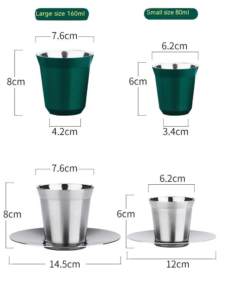 Stainless Steel Coffee Tass Tea Cups